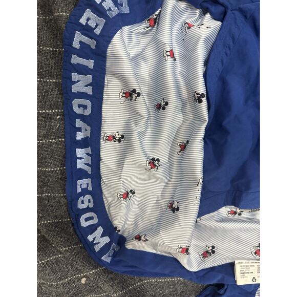 Disney Mickey Mouse Blue Raincoat Hooded Jacket Pockets Fun Lining - Picture 7 of 7